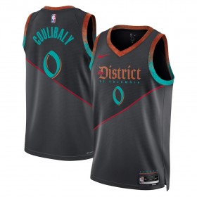 NBA Mænd Trøje Washington Wizards Bilal Coulibaly 2023-24 Nike City Edition Sort Swingman